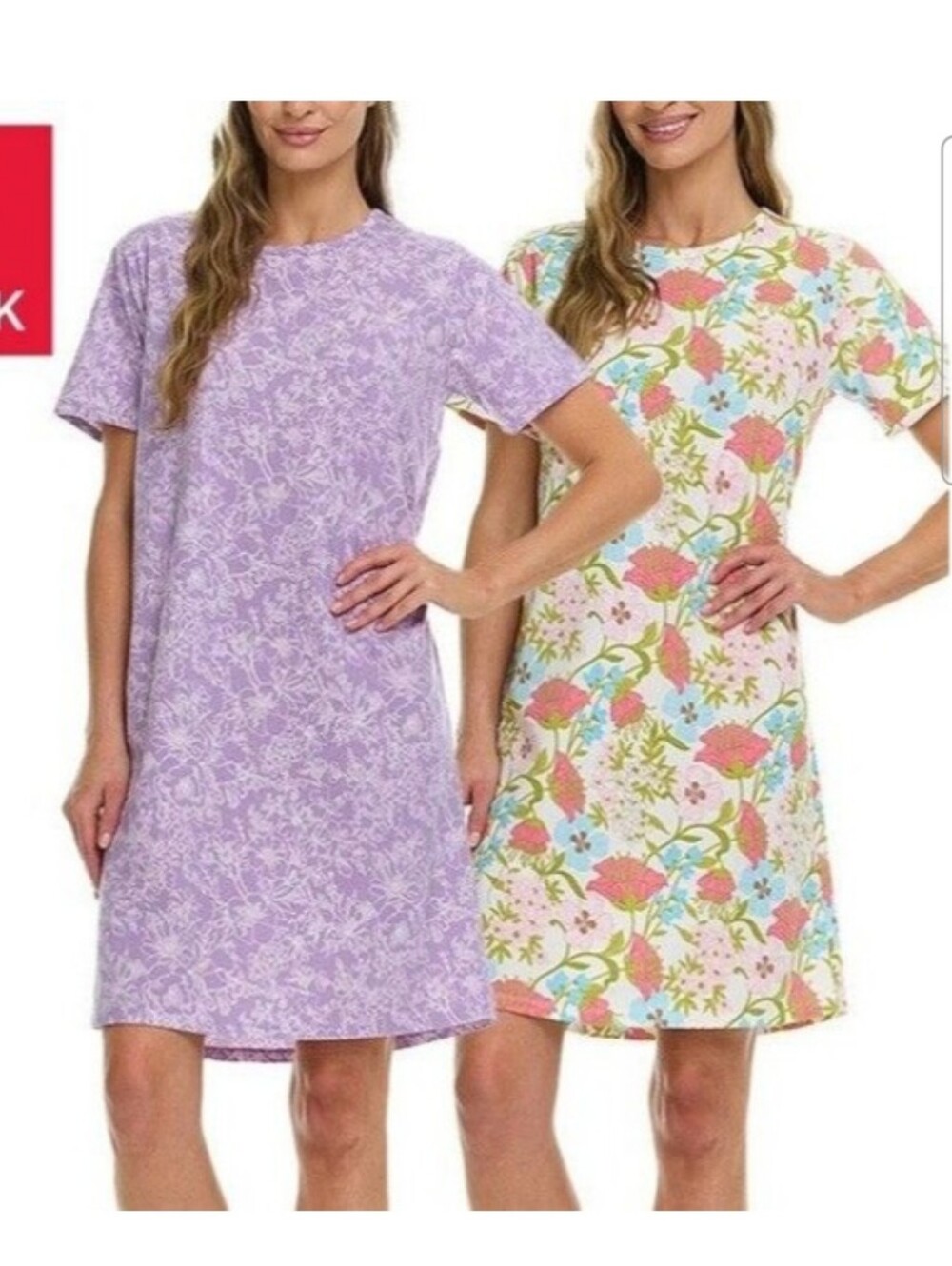 NEW! Vera Bradley 100% Cotton 2 Pack Sleep Shirts Size S